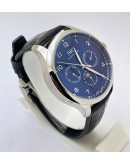 I W C Portugieser Perpetual Calendar Blue Swiss Automatic Watch