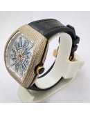 Franck Muller Vanguard Yachting Diamond Rose Gold White Swiss ETA Automatic Watch