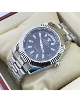 Rolex Day-Date Black Steel Swiss Automatic Watch