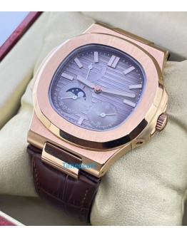 Patek Philippe Nautilus Moon Phase Power Reserve Brown