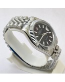 Rolex Date-Just Stick Mark Black Steel Swiss Automatic Watch