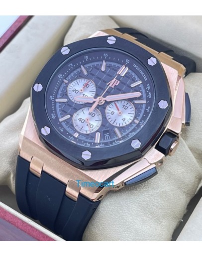 Audemars Piguet Royal Oak Offshore Rose Gold Black Rubber Strap Limited Edition Watch