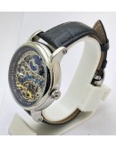  Patek Philippe Skeleton Two Time Zone SM Phase Steel Swiss Automatic Watch