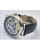  Patek Philippe Skeleton Two Time Zone SM Phase Steel Swiss Automatic Watch