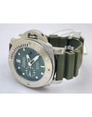 Panerai Submersible Green Rubber Strap Swiss Automatic Watch