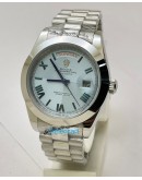 Rolex Day-Date Roman Mark Ice-Blue Swiss Automatic Watch