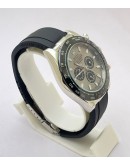 Rolex Daytona Grey Dial Black Rubber Strap Swiss Automatic Watch