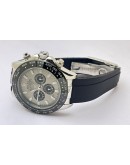 Rolex Daytona Grey Dial Black Rubber Strap Swiss Automatic Watch