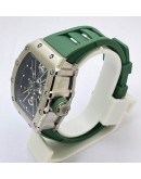 Richard Mille RM 1201 Green Rubber Strap Swiss ETA Automatic Watch