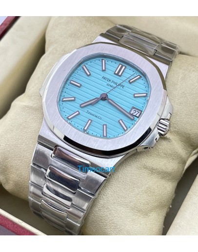 Patek Philippe Nautilus Tiffany & Co Swiss ETA Caliber 26-330 Valjoux Movement Automatic Watch