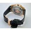 Audemars Piguet Royal Oak Rose Gold Black Leather Strap Swiss Automatic Watch