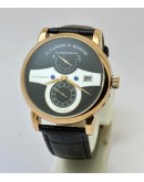 A. Lange & Shone Zeitwerk Rose Gold Black Swiss Automatic Watch