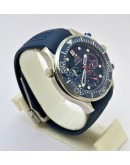 Omega Seamaster Diver 34th America Cup Chronograph Blue Rubber Strap Watch