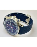 Omega Seamaster Diver 34th America Cup Chronograph Blue Rubber Strap Watch