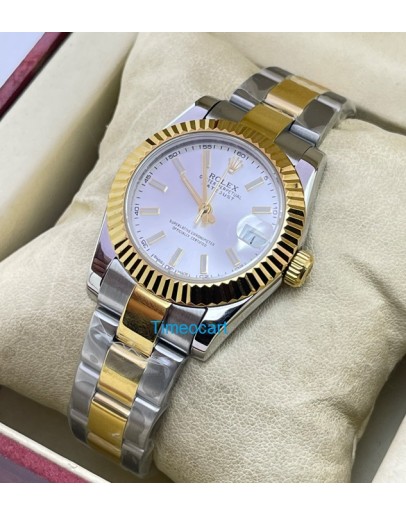 Rolex Datejust Stick Marker White Dual Tone Swiss Automatic Ladies Watch