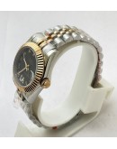 Rolex Datejust Roman Marker Black Dual Tone Swiss Automatic Ladies Watch