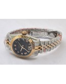 Rolex Datejust Roman Marker Black Dual Tone Swiss Automatic Ladies Watch