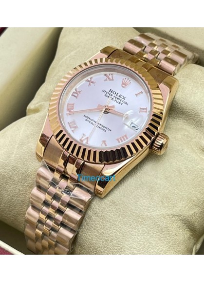 Rolex Datejust Roman Marker White Dual Tone Swiss Automatic Ladies Watch