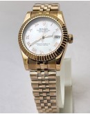 Rolex Datejust Roman Marker Rose Gold Swiss Automatic Ladies Watch