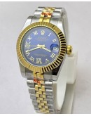 Rolex Datejust Roman Marker Blue Dual Tone Swiss Automatic Ladies Watch