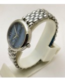 Omega De-ville Ice Blue Mother Of Pearl Steel Ladies Watch
