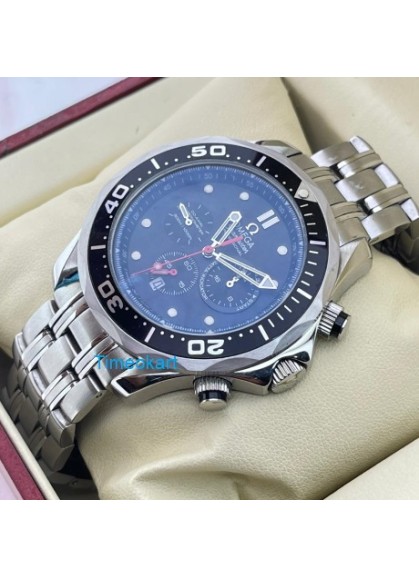 Omega Seamaster Planet Ocean Full Black Rubber Strap SWISS ETA
