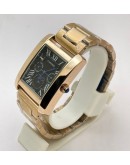 Cartier Tank Day-Date Moon Phase Black Rose Gold Watch