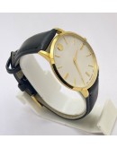 Movado Ultra Slim White Dail Leather Strap Watch