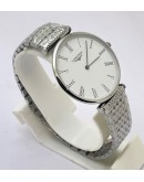 Longines Elegance La Grande White Steel Watch