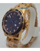 Ulysse Nardin Marine Diver Rose Gold Ceramic Bezel Swiss ETA 7750 Valjoux Automatic Movement Watch