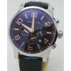 Mont Blanc Time Walker Black Leather Strap Watch