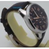 Mont Blanc Time Walker Black Leather Strap Watch