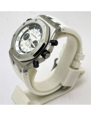 Audemars Piguet Diver Chronograph White Rubber Strap Watch