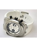 Audemars Piguet Diver Chronograph White Rubber Strap Watch