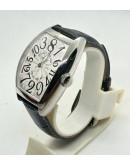 Franck Muller Crazy Hours White Leather Strap Swiss Automatic Watch