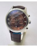Omega De-Ville Brown Leather Strap Watch