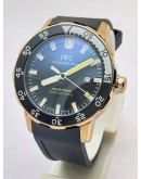 I W C Aquatimer 2000 Rose Gold Black Rubber Strap Swiss Automatic Watch