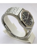 Audemars Piguet Royal Oak Steel Black Swiss ETA Valjoux 7750 Automatic Watch