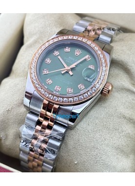 Rolex Datejust Diamond Bezel White Mother Of Pearl Swiss Automatic Ladies Watch
