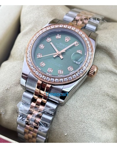 Rolex Datejust Diamond Bezel White Mother Of Pearl Swiss Automatic Ladies Watch