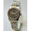 Rolex Datejust Diamond Bezel Brown Dual Tone Swiss Automatic Ladies Watch