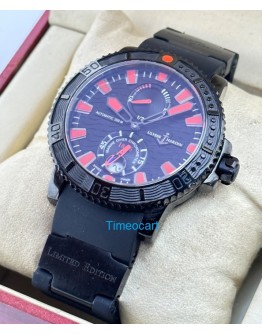 Ulysse Nardin Marine Diver Black Sea Rubber Strap Swiss Automatic Watch