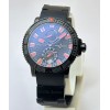 Ulysse Nardin Marine Diver Black Sea Rubber Strap Swiss Automatic Watch