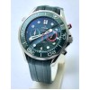 Omega Seamaster 300 Diver Green Chronograph Rubber Strap Watch