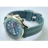 Omega Seamaster 300 Diver Green Chronograph Rubber Strap Watch