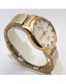 Omega De-Ville White Rose Gold Bracelet Swiss Automatic Watch