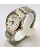Omega De-Ville White Dual Tone Bracelet Swiss Automatic Watch