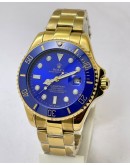 Rolex Submariner Blue Full Gold Swiss Automatic Watch