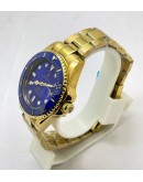 Rolex Submariner Blue Full Gold Swiss Automatic Watch