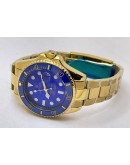 Rolex Submariner Blue Full Gold Swiss Automatic Watch